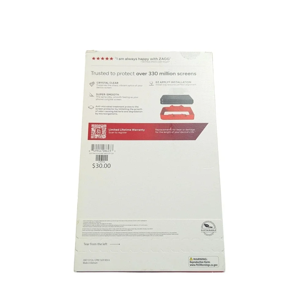 Z4N ZAGG Invisible Shield‎ Glass Screen Protector for Samsung Galaxy Z Flip5